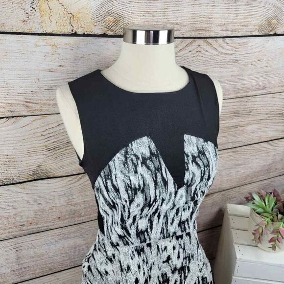 Dress Forum Fit and Flare Sleeveless Black White Dress Small - Picture 5 of 7